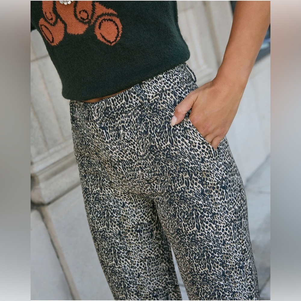 🐆VICI Talk Of The Town Leopard Print Pants🐆SZ XS - Picture 2 of 15